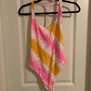 Tie-dye bathing suit
